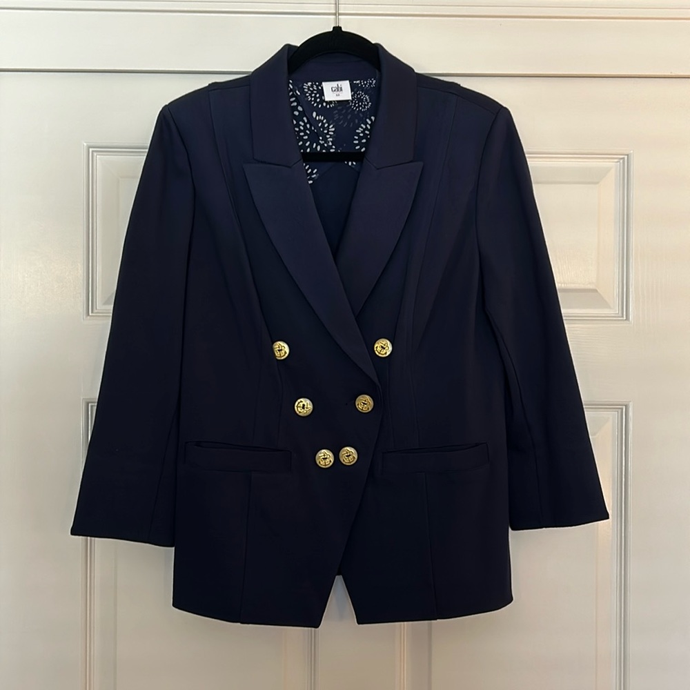 Cabi Navy Blue Double-breasted Blazer - size 12